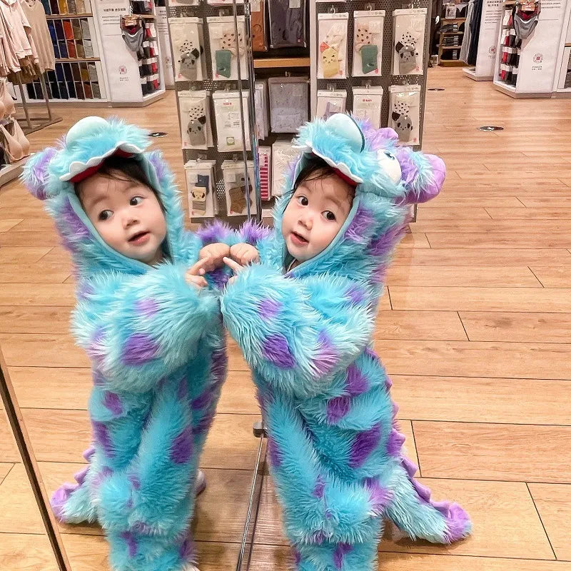 Leuke baby jumpsuit met capuchon en ritssluiting