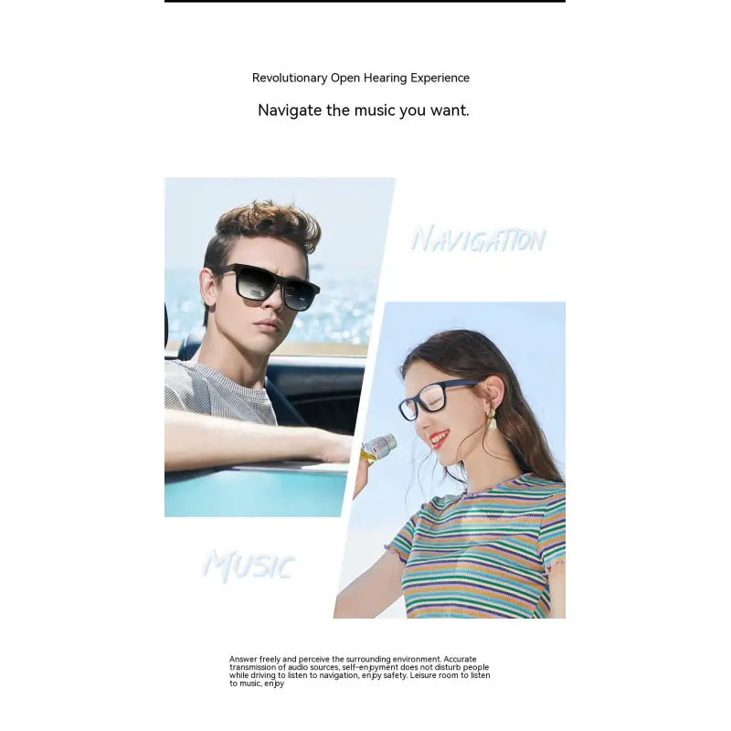 Slimme Bril Zwarte Technologie Headset Bluetooth Zonnebril