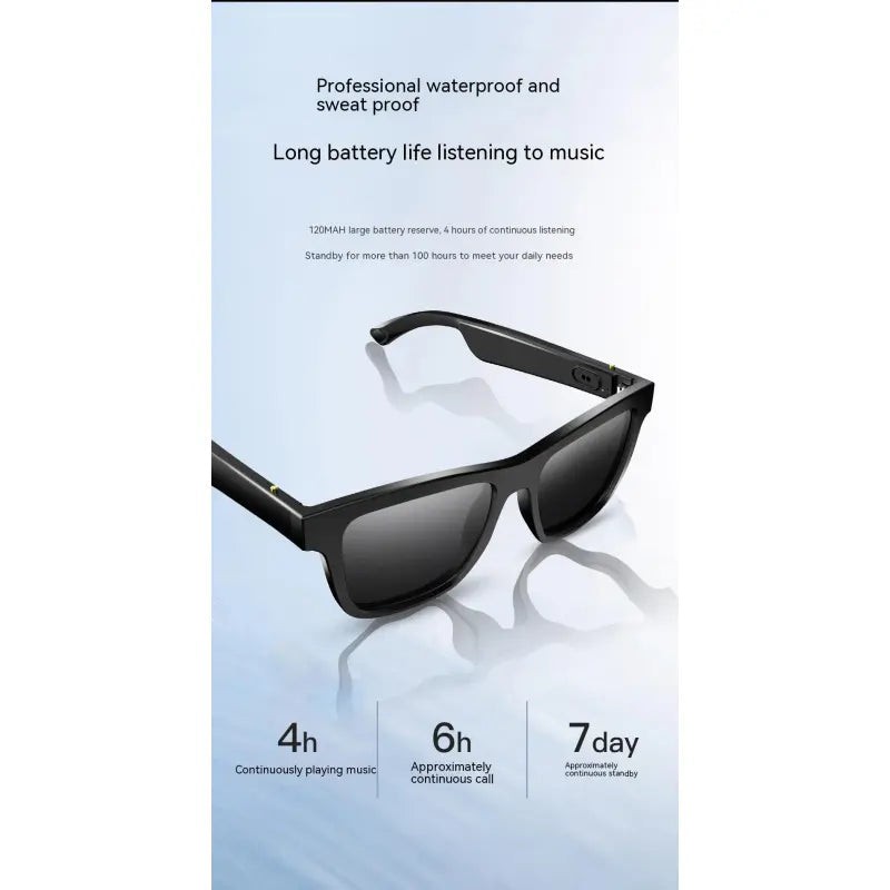 Slimme Bril Zwarte Technologie Headset Bluetooth Zonnebril