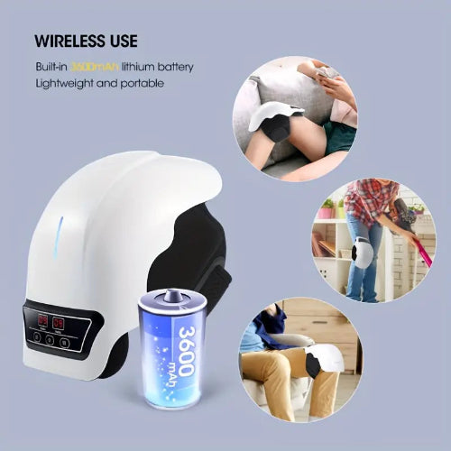 Elektrische kniemassager met warmte- en vibratietherapie