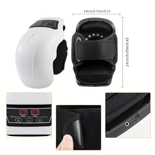 Elektrische kniemassager met warmte- en vibratietherapie