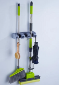 Spring Clip Mop & Broom Holder – Wall Mount Organizer