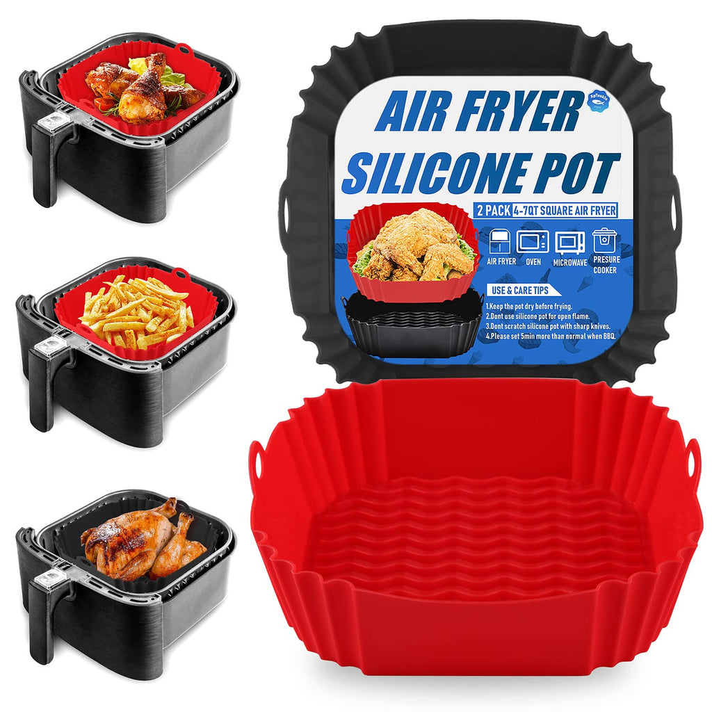Silicone Air Fryer Liners – 2 Pack (8 inch)