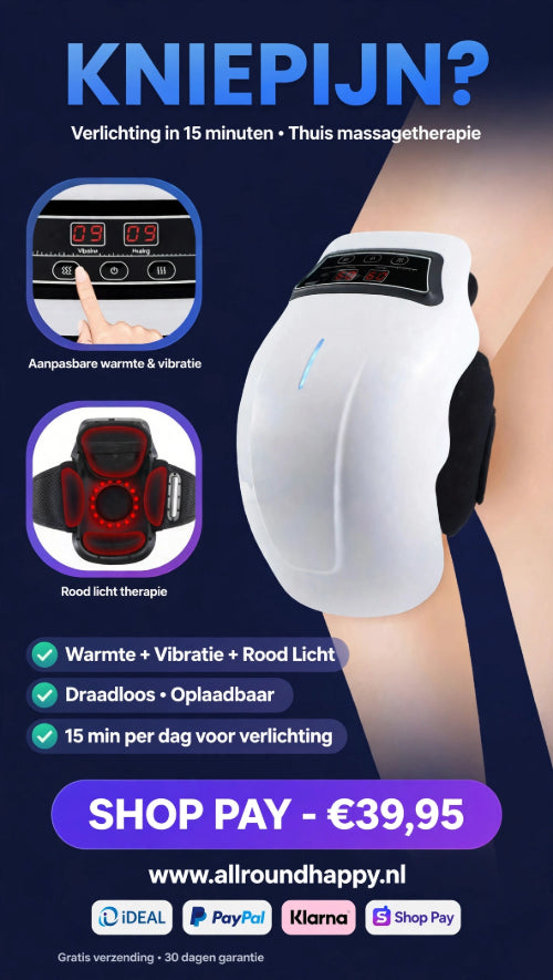 Elektrische kniemassager met warmte- en vibratietherapie